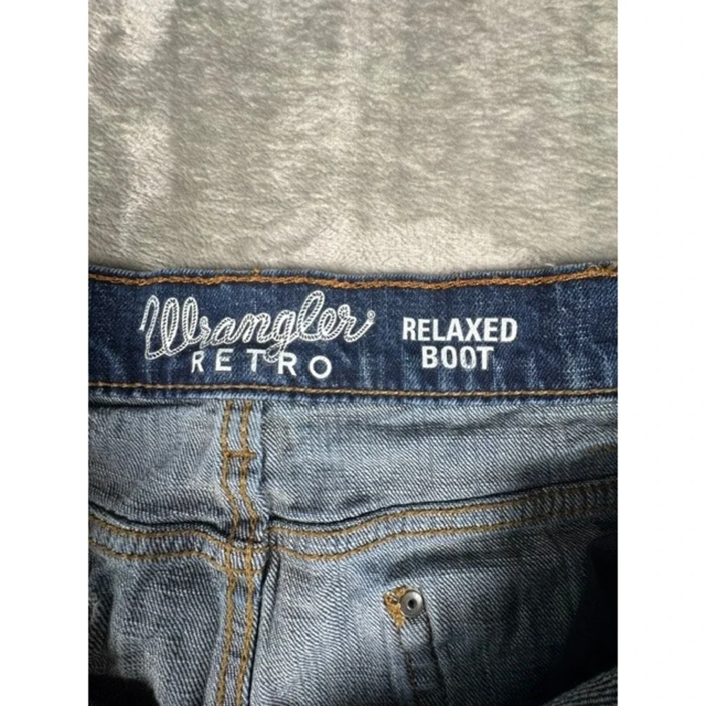 Wrangler Jeans Mens 36x36 Retro Relaxed Boot Medium Wash Denim